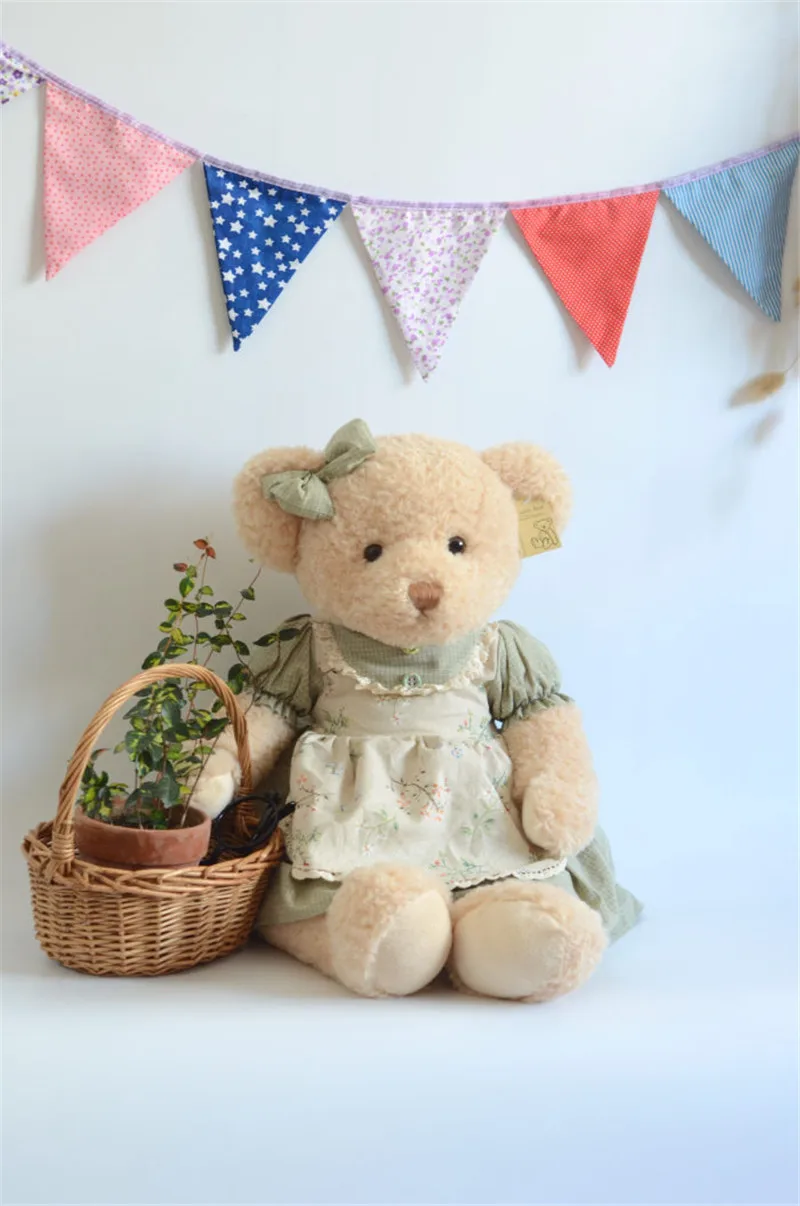 High Quality Teddy Bear Push Toys Boy Girl Bear in Skirt clothes Stuffed Dolls Kids Girlfriend Valentine's Day Gift 4565cm (3)