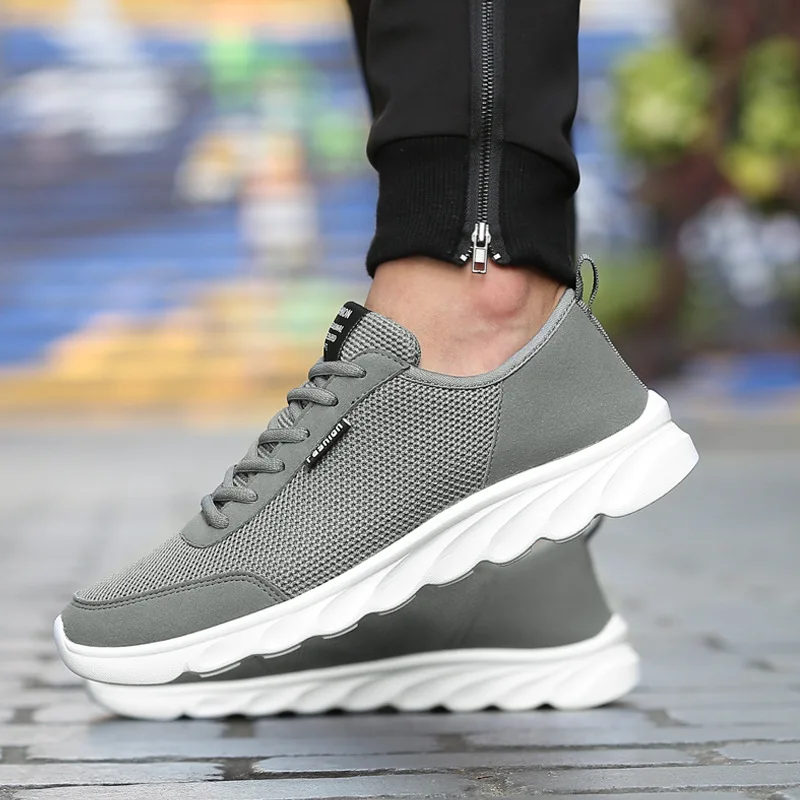 JINBEILEE New Men's Sports and Leisure Breathable Running Shoes Fashion Mesh Non-slip Lightweight Tide Shoes