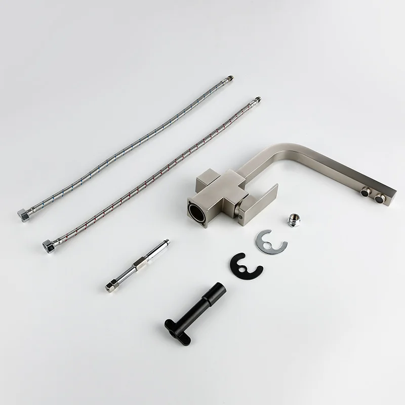  Smesiteli Kitchen Faucets Brushed Stainless Steel Solid Brass 3 Way Water Tap Filter 360 Degree Rot - 32948326668