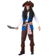 Мужские Ahoy Matey High Seas пиратский костюм для взрослых Buccaneer капитан нарядное платье Карибский Джек Воробей косплэй наряд