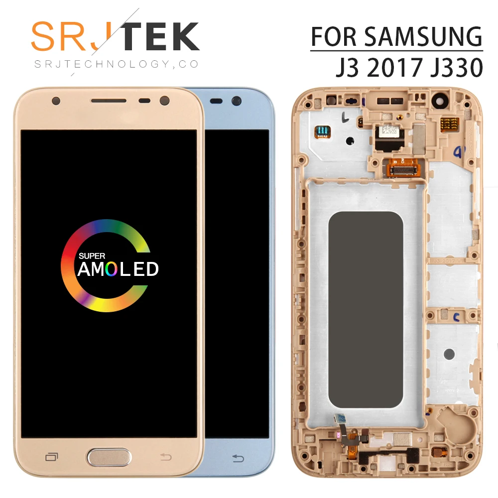 

SRJTEK 5" J330FN J330F For Samsung Galaxy J3 Pro 2017 Display Glass J330 LCD Touch Digitizer For Samsung J3 Pro LCD Frame Screen