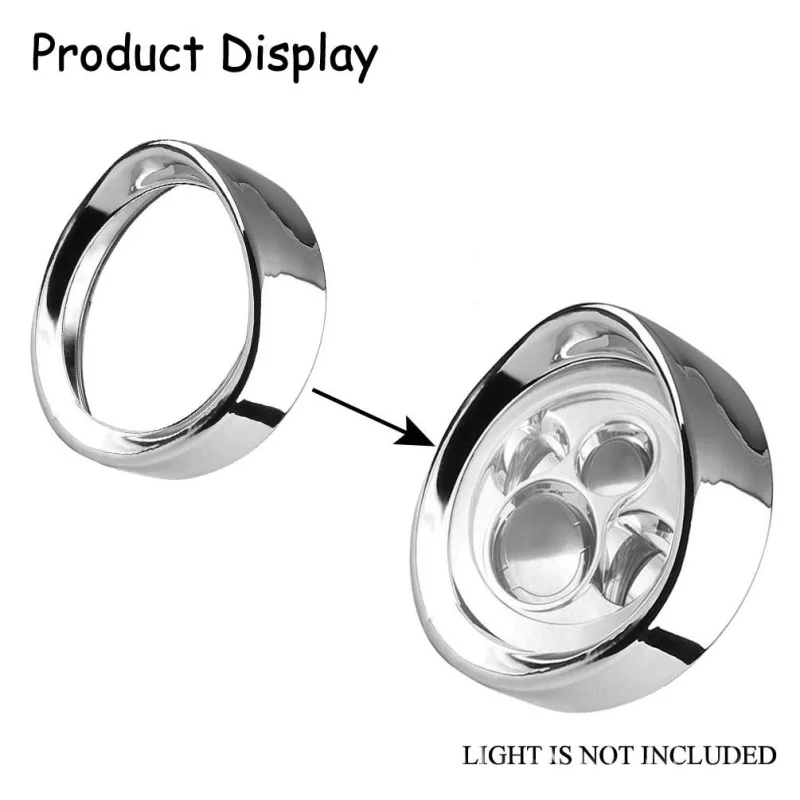 Motorbike Accessories 7 Inch Round LED Headlight Harley Touring Road King Electra Glide Forward Driving Headlamp Visor Trim Ring (3)