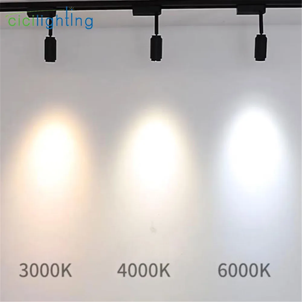 Modern Track Light Zoomable Adjustable Beam Angle Rail lamp Spot Clothing Shoes Shop Zoom Exhibition Gallery Lamp COB Spotlights 6