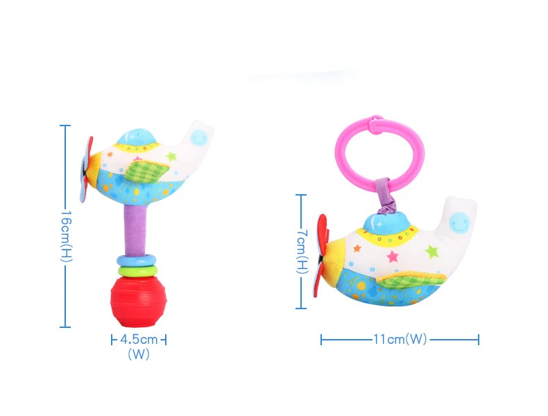 Детские милые Плюшевые Ручные колокольчики, вибрационные Погремушки для новорожденных, детские развивающие игрушки для детей, подарок WJ408