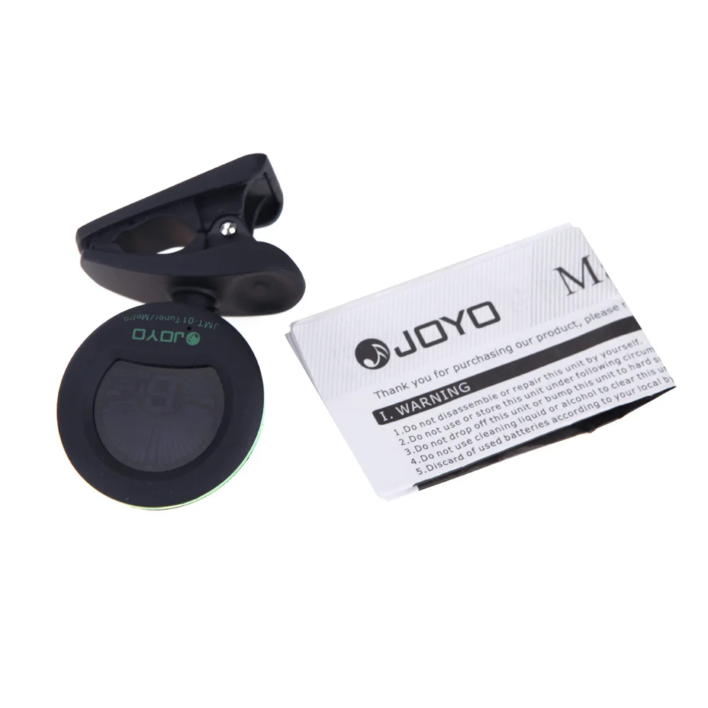 JOYO JMT-01 клип-он тюнер для гитары и метроном Встроенный микрофон цветной экран для Акустическая гитара скрипка-укулеле