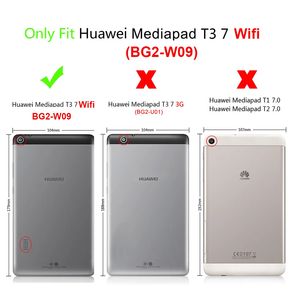 Мягкий силиконовый детский чехол из искусственной кожи для huawei MediaPad T3, 7,0, BG2-W09, 7 дюймов, Wi-Fi версия, чехол с мультипликационным принтом, откидная подставка, чехол