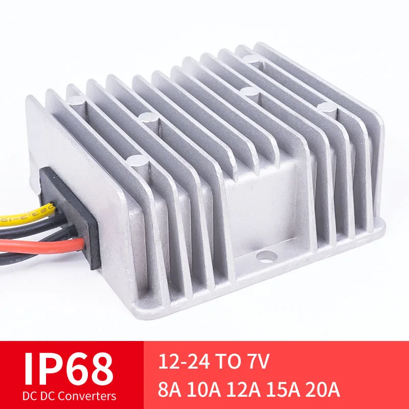 

12-24 TO 7V 8A 10A 12A 15A 20A High Quality DC Converter Step-Down DC Voltage Regulator Voltage Mutual, Suitable for Automot