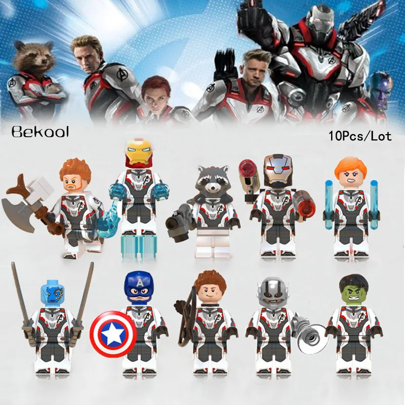 

Quantum Suit Thor War Machine Iron Man 76125 Avengers 4 compatible blocks Toys New 10pcs/lot