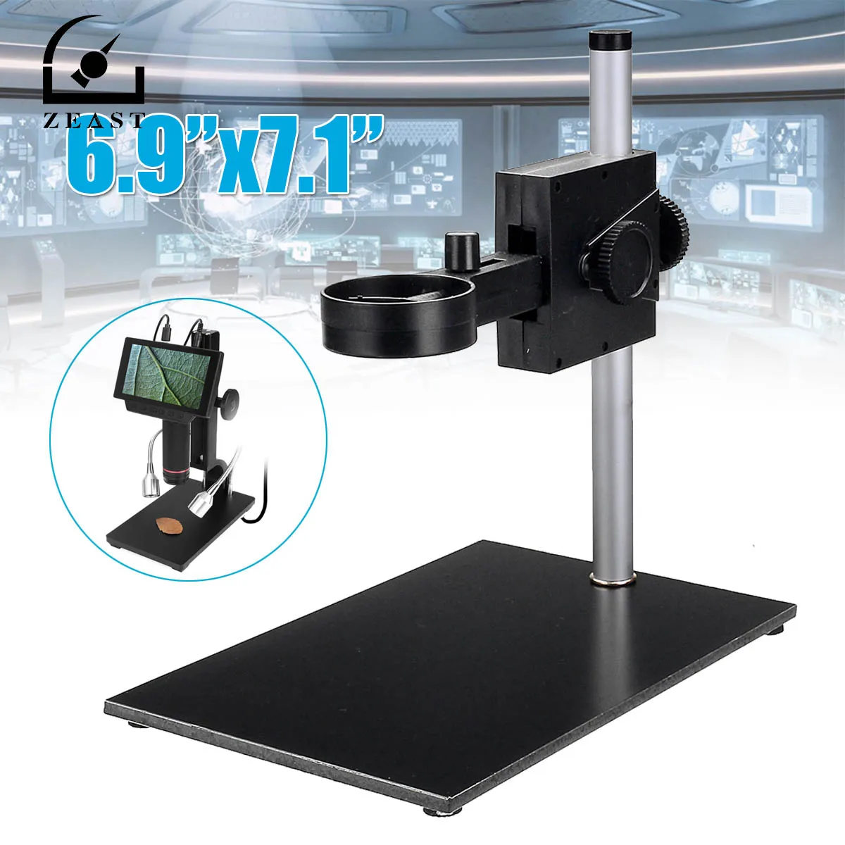 

Digital Microscope Holder Stand Adjustable Lifting Support Raising Lowering Stage Bracket for USB Digital Microscope Accessories