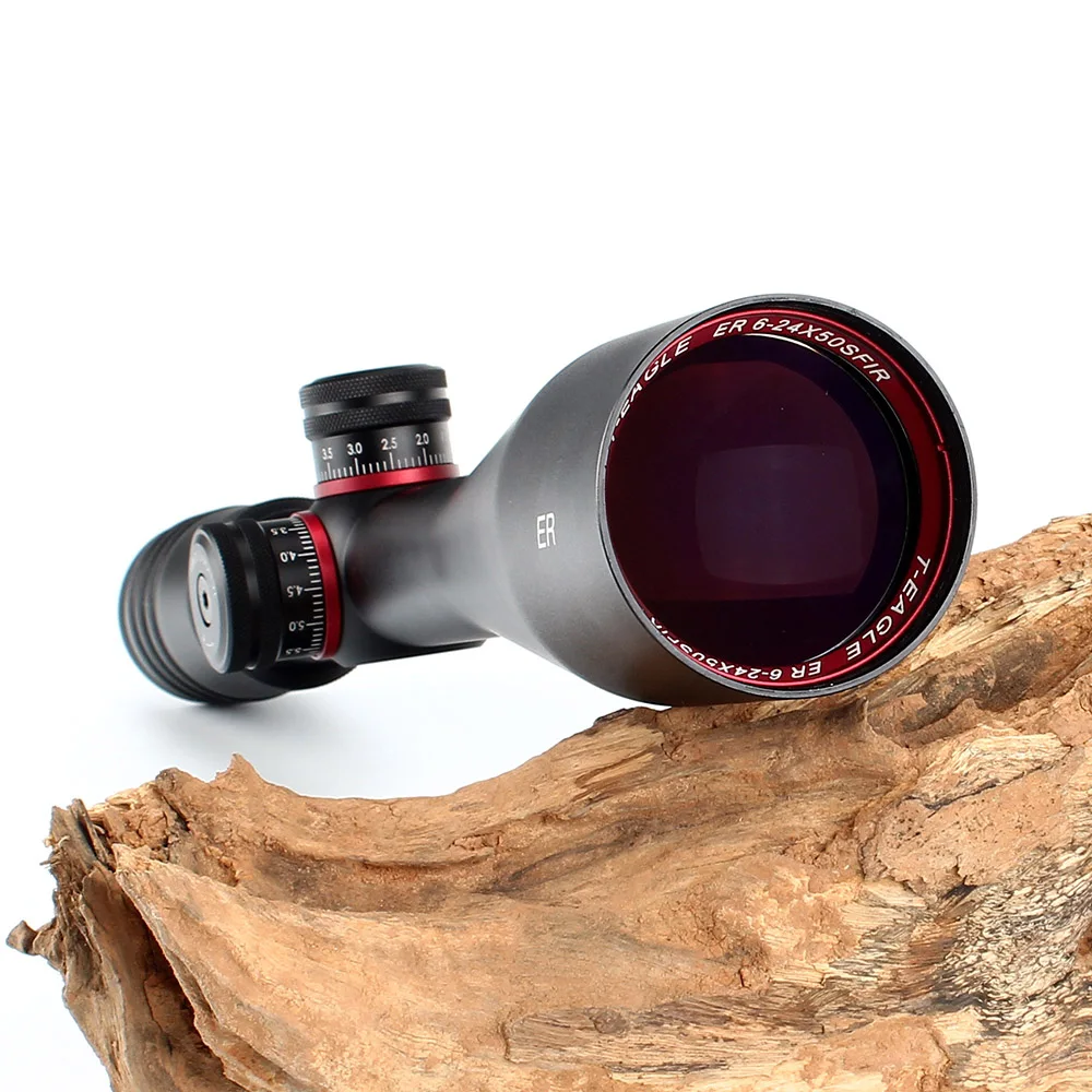 T-Eagle ER 6-24X50 SFIR Tactical Optical Sights Hunting Riflescope Glass Etched Reticle Built-in Bubb Level Scope for Rifle  (9)