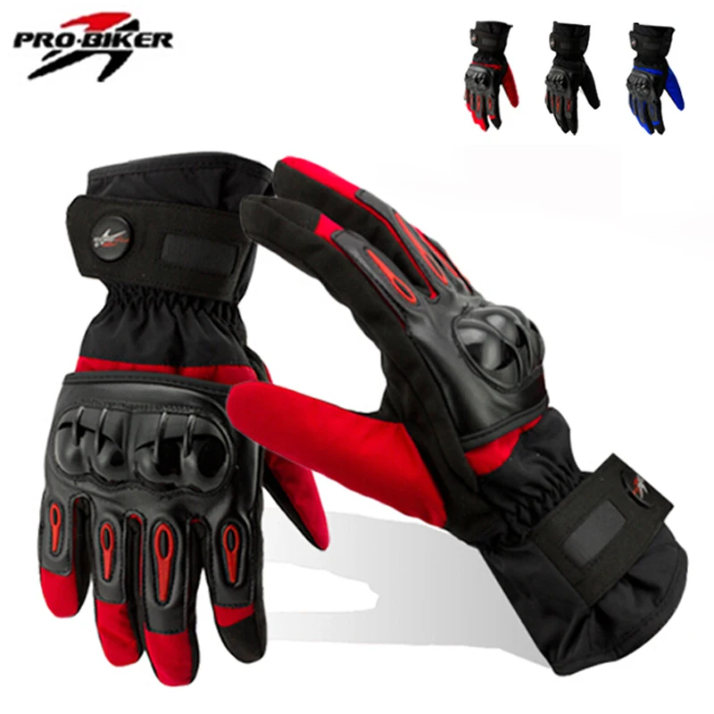 NEW Winter Motorcycle font b Gloves b font Racing Waterproof Windproof Winter Warm Leather Cycling Bicycle