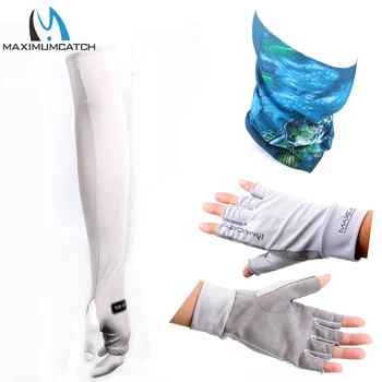 

Maximumcatch UV Protection Half-Finger Gloves & Multi Function Fishing Scarf & Breathble Sports Arm Sleeve