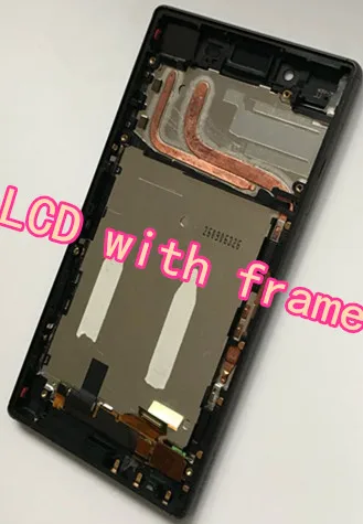Для sony Xperia z5 ЖК-дисплей E6603 E6633 E6653 E6683 сенсорный экран дигитайзер в сборе с заглушка рамы для sony z5 lcd E6633