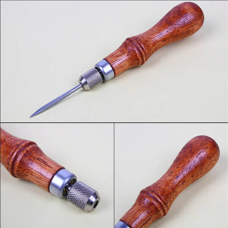 Профессиональный кожаный Craftool 4-в-1 шило комплект лезвий для кожаная обувь на шнурках зубило шить Дырокол инструменты UD88