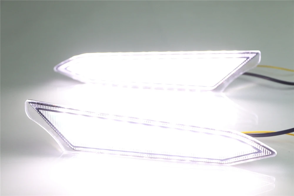 Светодиодный 2 шт. СИД DRL дневного света с желтым поворотов стиль реле 12 В ABS Водонепроницаемая противотуманная фара для Toyota Rush