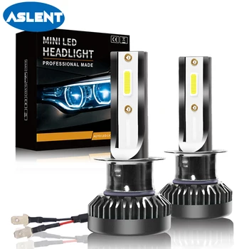 

ASLENT 2pcs Super Mini LED H1 Auto Headlight H7 Car Accessories Bulbs H8 H9 H11 9005 9006 72W 8000LM Fog Light 12V Headlamp