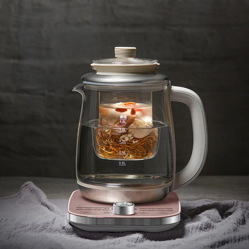 Full automatic home health bottle glass electric kettle office rose teapot boiled tea Safety Auto-Off Function Full automatic home health bottle glass electric kettle office rose teapot boiled tea Safety Auto-Off Function