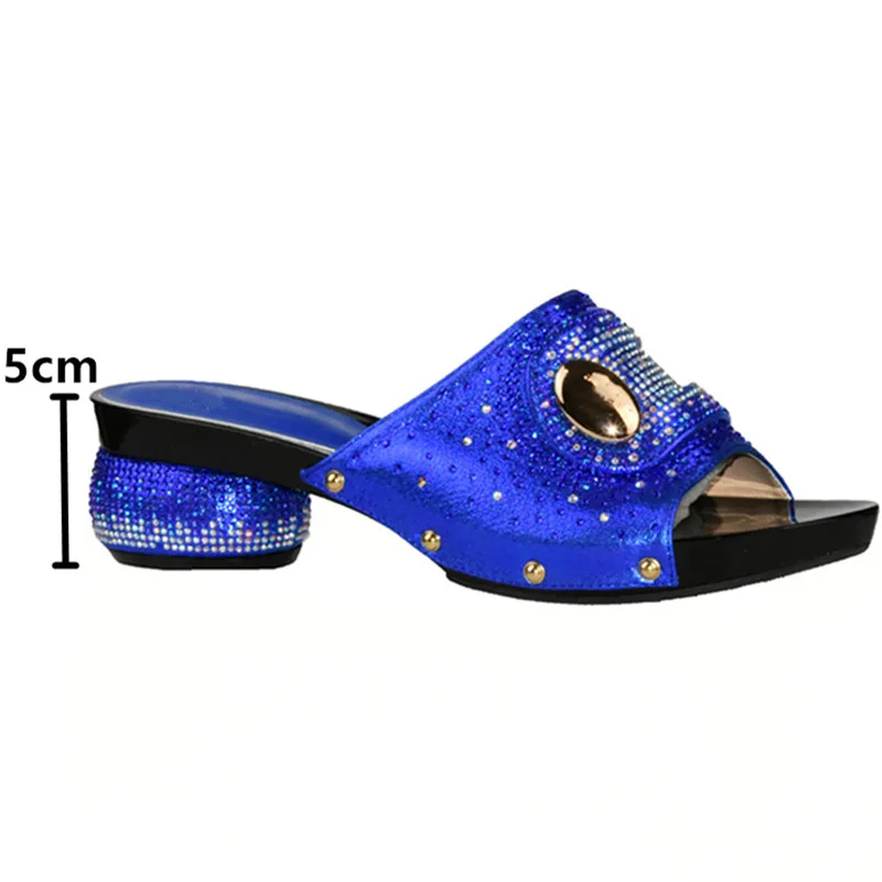 Mujeres Negro azul Para Fijados Nigeriano Moda De Rhinestone Conjunto Partido Bolso Zapatos Decorado Zapato oro Y Bolsa Con Africanos verde rojo El Nueva En aPHFqq