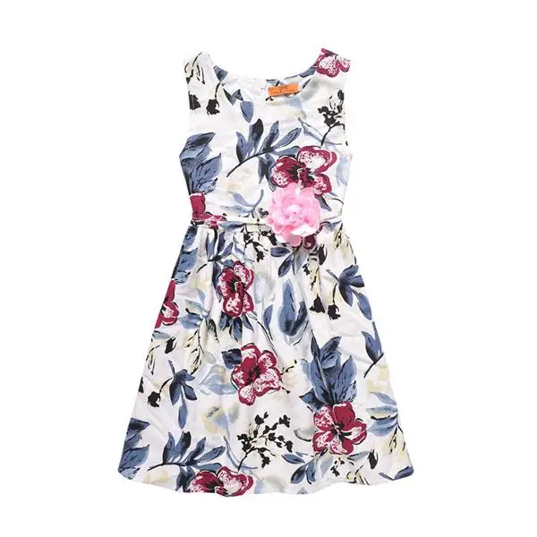 SQiNuo girls floral dresses summer Lovely Kids Girls Dresses Children