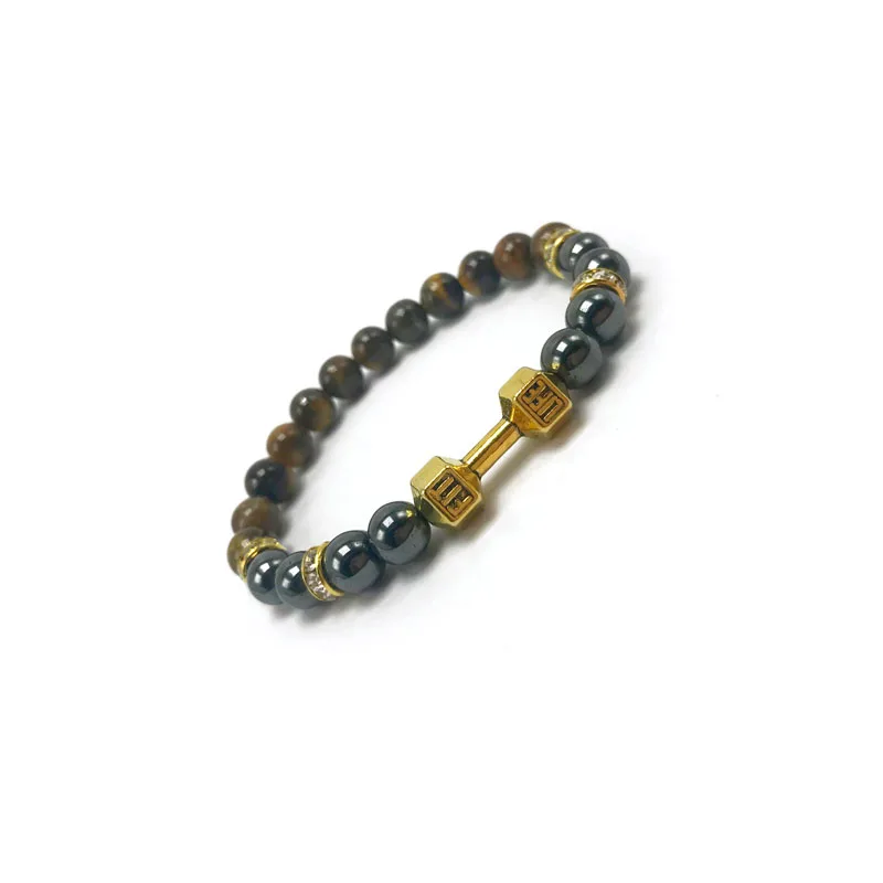 Мужские бусины из гематита и Тигрового Глаза диаметром 8 мм 1 шт.|men bracelet|bracelet menbeads