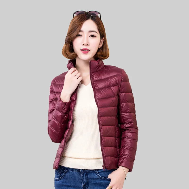 Duvet wine pink Veste blue Court Chaud De dark orange Femelle Stand D'hiver Ultra Blanc 90 Canard rose green Red Blue Parkas Manteau Black Col dark Femmes Red Red Lumière khaki Casual purple FqwxAXEnx
