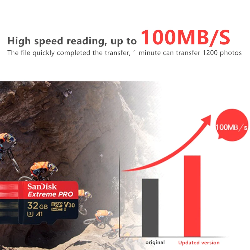 SanDisk Extreme Pro Micro SD карта 64 Гб 128 ГБ 256 ГБ U3 V30 A2 Memor карта SDXC флеш-карта TF карта для камеры видео