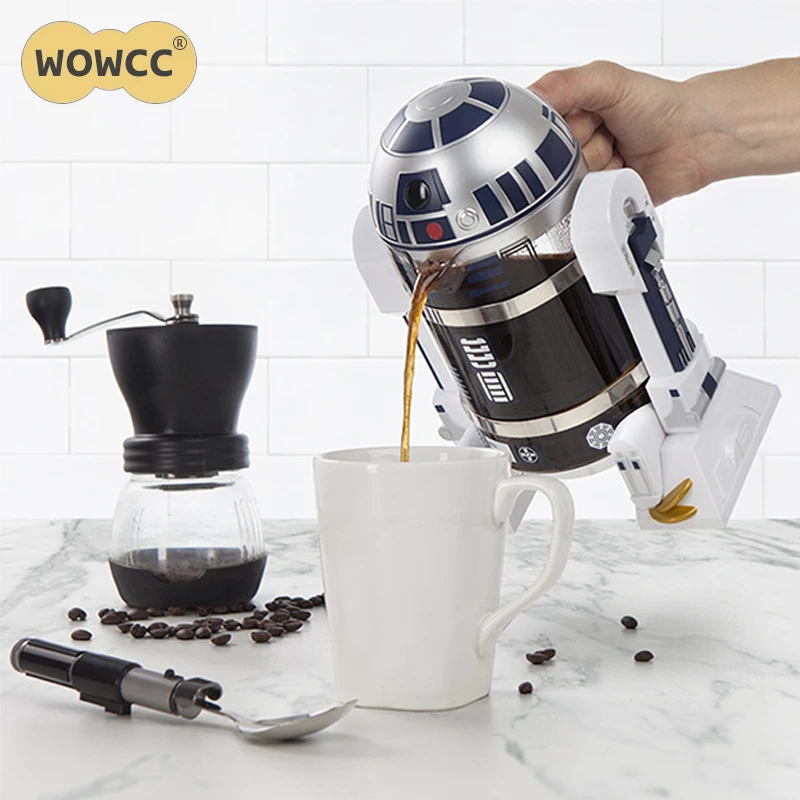 Koop WOWCC Koffie Pot 960ml Thuis Mini Handleiding Koffiezetapparaat Franse Geperst Draagbare Koffiezetapparaat Turkse Koffie