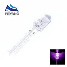 500 шт супер яркий 5 мм круглый УФ/фиолетовый светодиодный Светодиод F5 светодиодный светильник для DIY светильник s