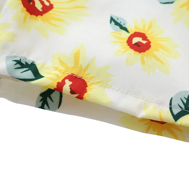 Summer Baby Girl's Casual Fashion Baby Girl Sunflower Printing Shorts Kids Elastic Waist Pants