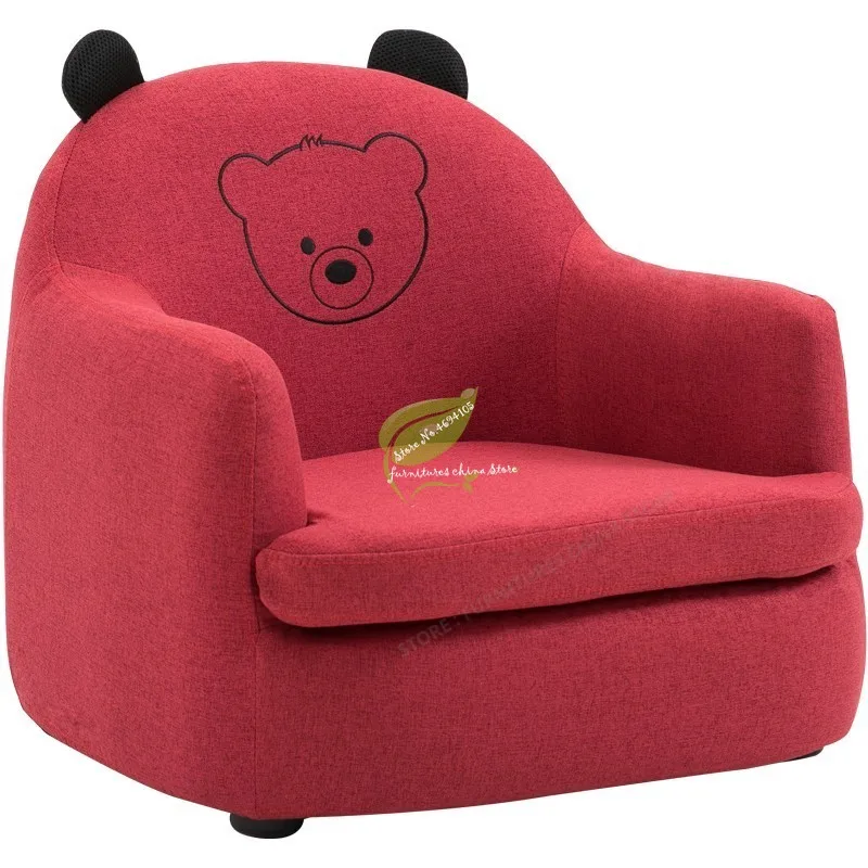 

Modern Simplicity Single Seat Cartoon Cloth/PU Sofa Solid Wood Frame Corner Chair House Furniture Pink Couch Sofa Bed