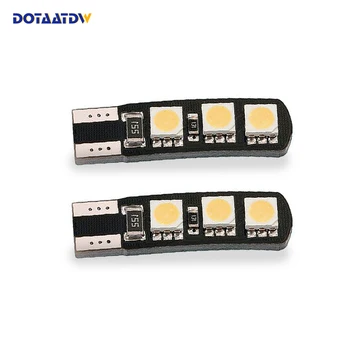

DOTAATDW 10x Auto T10 Led White 194 W5W LED 168 5050 6SMD Car Super Bright Turn Side License Plate Light Lamp Bulb DC 12V
