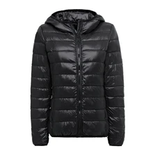 Зимняя куртка на утином пуху, женская мода, короткое пальто, парки, женская теплая одежда с капюшоном, ультра легкая пуховая верхняя одежда высокого качества