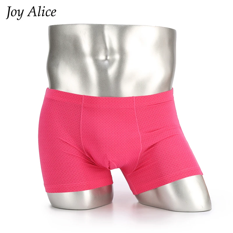 Pink Men Boxers Underwear Navy Stripe Cotton Print Mens Boxer Underwear