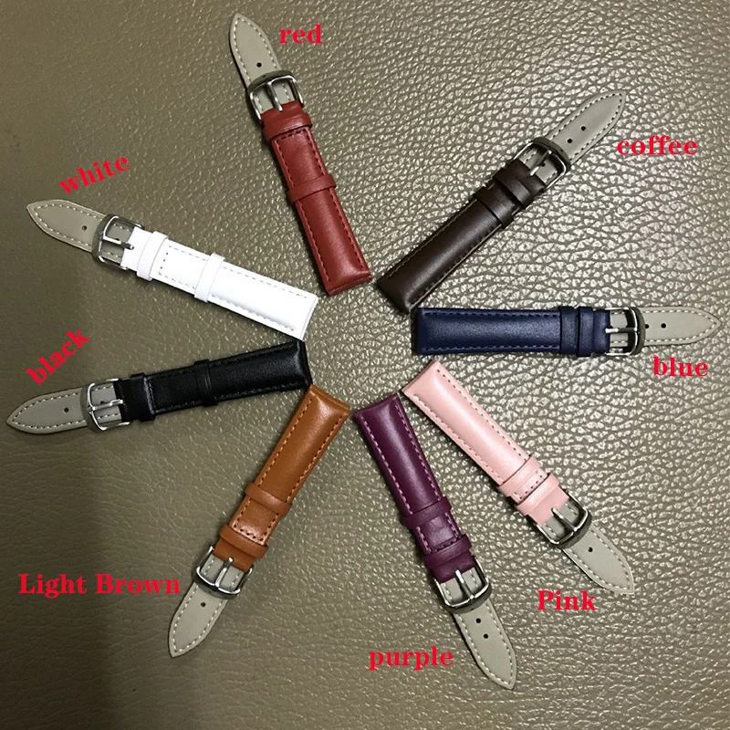 

Leather strap men's women's watch band 22mm 20mm 18mm, 16mm 14mm 12mm wristwatch strap, belt straps wristband Metal buckle