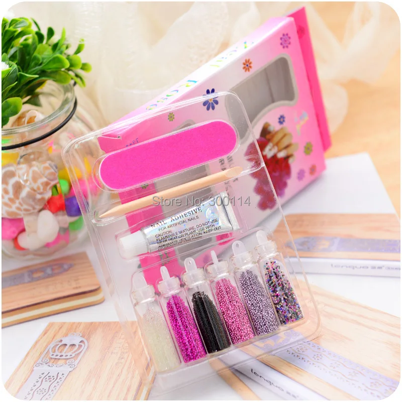 Companheiro de Moda da Arte do Unha Sets Atacado Caviar Unha Óleo Polonês Multicor Contas Manicure Decoração 40 3d 5 High Quality Beleza e saúde