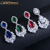 CWWZircons Elegant Chandelier AAA+ Cubic Zirconia Long Big Crystal Bridal Dangle Drop Earring for Wedding Jewelry CZ202 ► Photo 2/6