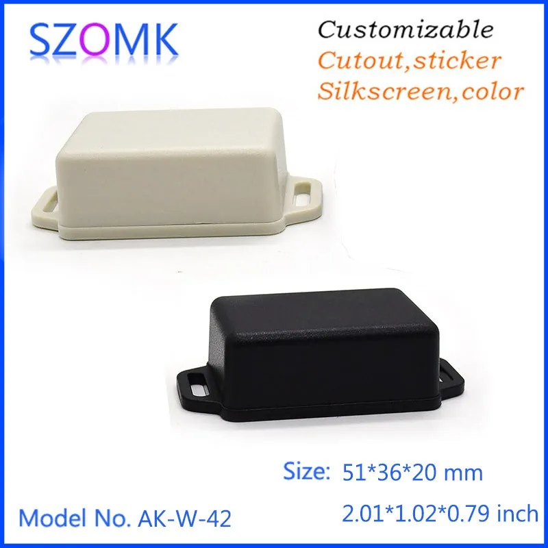 

100 pieces small Black color gps tracking electronics enclosures hammond wall mount case electronic enclosures