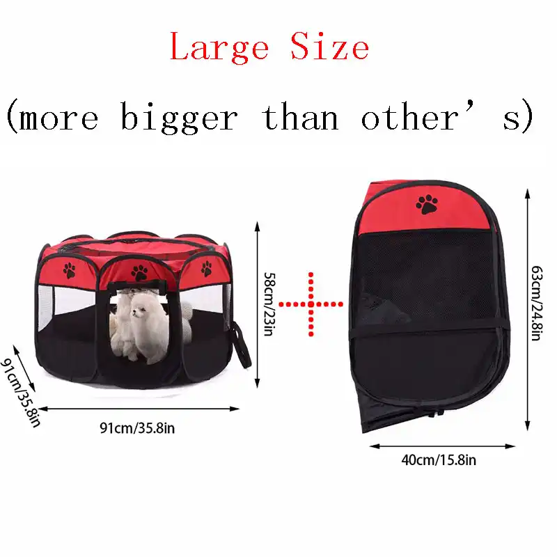 Portable Pet Kennel Dog Tent Folding Doghouse Cage Dog Cat Tent