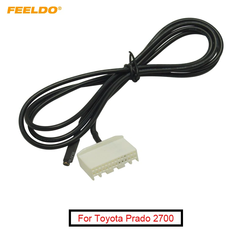 

FEELDO 10Pcs 1.5M Car Audio Video CD DVD Changer Micphone MIC Adapter Wire 28Pin Port for Toyota Prado 2700 #AM5669