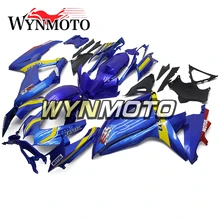 

Complete Fairing Kit For Suzuki GSXR600 750 K8 08 09 10 Cowlings ABS Plastic Injection Matte Blue Yellow Stripe Motorcycle Hull