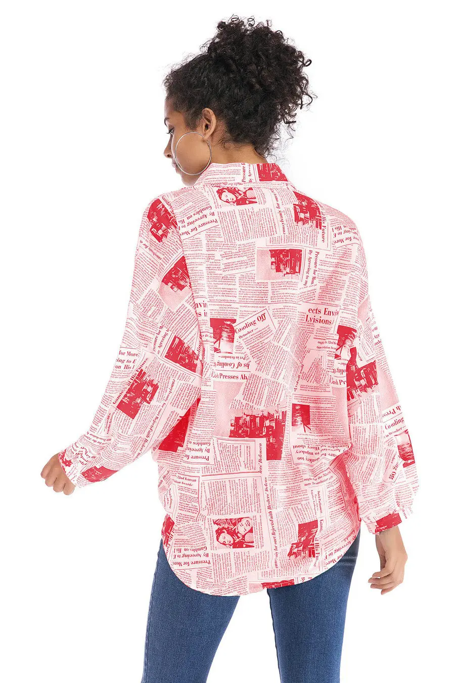 Gladiolus 2018 New Autumn Shirt Women Batwing Sleeve Letter Printed Loose Irregular Long Blouse Women Shirts Ladies Tops blusas (17)