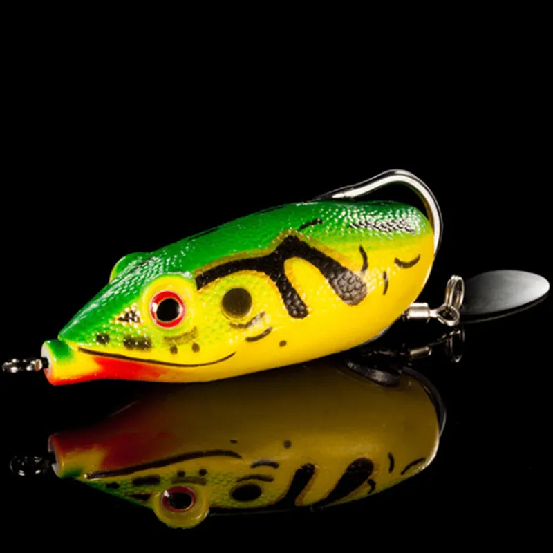 

Ufishing Freshwater Fishing lure 5.5cm 10.5g Soft Silicone Bait Hit Water Frog Lure 1 Pcs/Lot Spinnerbait