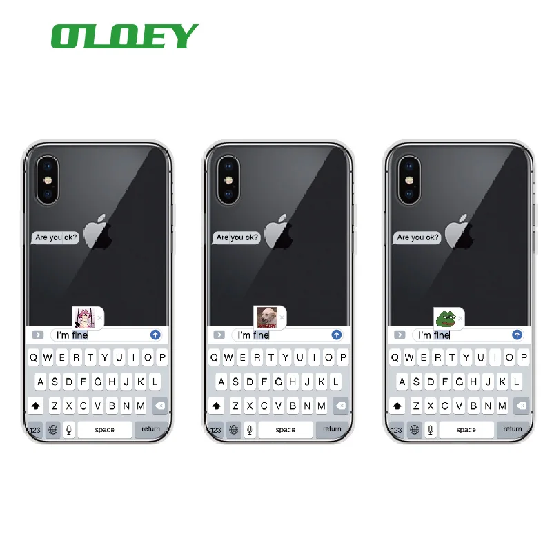 OLOEY Funny Meme Are You Ok I Am Fine Soft Clear Phone