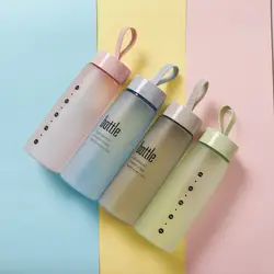 Корейская версия из матового Пластик бутылки для мальчиков и девочек, милый бутылки Творческий Портативный бутылки