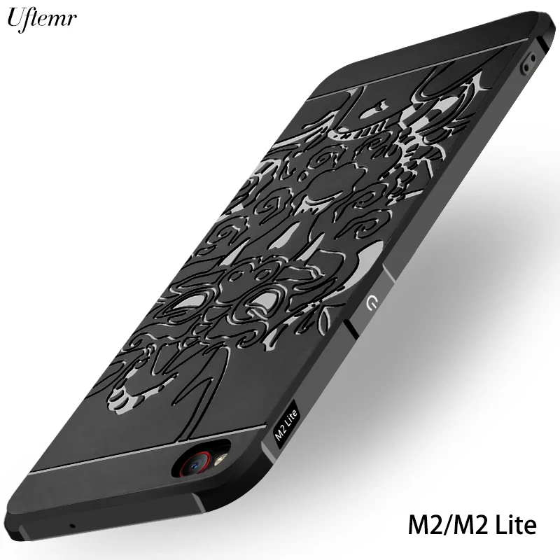 

Uftemr Case for ZTE Nubia M2 Lite back cover 3D carved Dragon Soft Silicone phone fundas for Nubia M2 black case