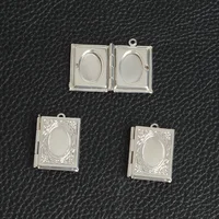 30pcs Silver Plated Book Locket Charm Pendant, Fashion Lover Pendants Christian Jewelry Christmas Gifts Photo Frame Promise Love 2