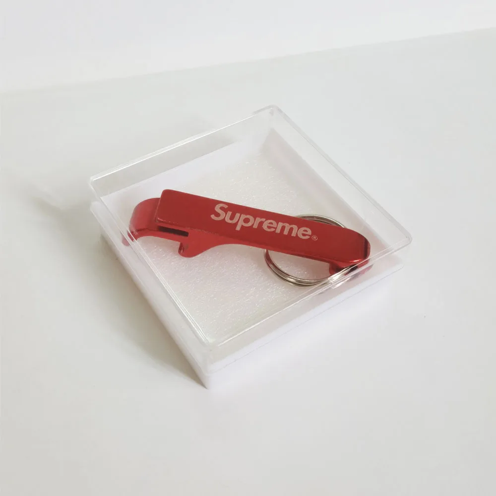 Pack of 100, Supreme Keychain Bottle Opener, Supreme Aluminum Keyring with Gift Box, Supreme