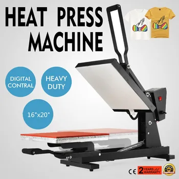 

VEVOR NEW 16" x 20" Magnetic Heat Transfer Heat Press Machine for T-shirts Pants Adjustable Digital Timer Stainless Steel