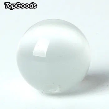 

TopGoods Natural Opal Moonstone Grey Glass Cat's Eye Beads Round Loose Bead 8/10mm Crystal Birth tone for Women Bracelet Making
