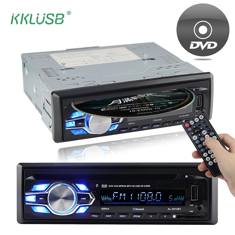 Автомобильный стерео Bluetooth 1 Din радио SD DVD CD FM MP3 плеер 12 В Estereo Poste Para Авто Аудио Carro